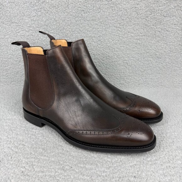 Churchs Boots Men 11 Shoe Brown Eaton Chelsea Wingtip Leather